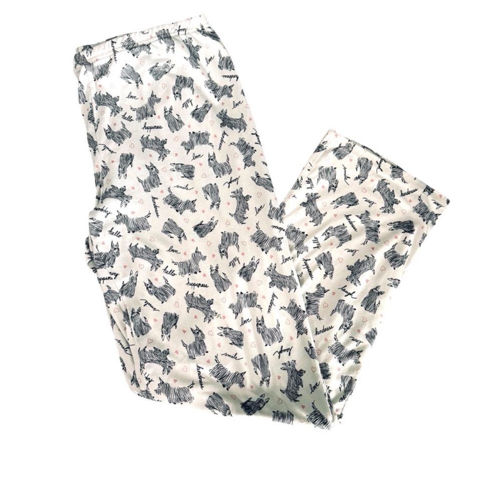 Ellen Degeneres Dog Love Print Pajama Bottoms Loungewear Pants Black Size M